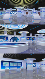 科技展厅3Dmax模型 效果图