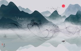 中国风山水背景