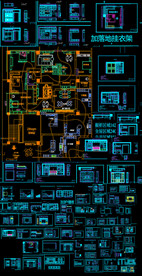 全屋展厅背景墙家具施工图