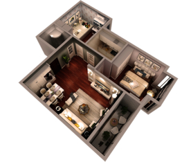 拎包入住效果图