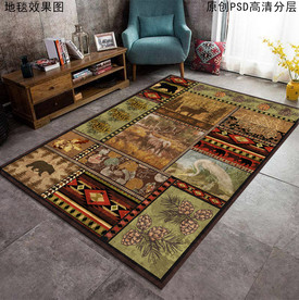 北欧森林欧式复古地毯