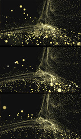 金色三维空间粒子视频素材