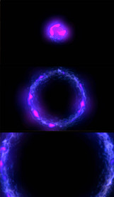 紫蓝色能量波释放视觉效果素材