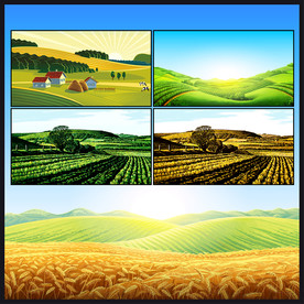 矢量手绘田园系列