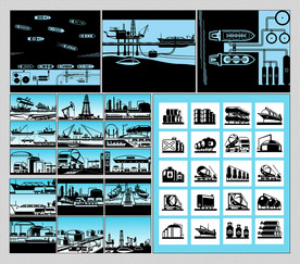 矢量海洋石油燃气工业系列