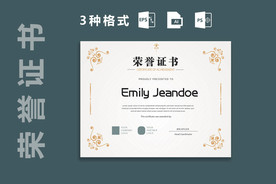 创意证书文凭模板 荣誉证书