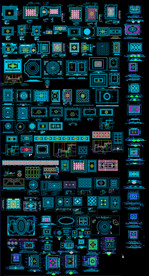 奢华欧美吊顶cad图库