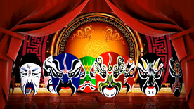 说唱脸谱 舞蹈舞台舞美背景视频