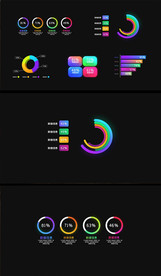 彩色动态数据图视频素材