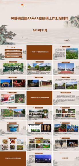 乡村景区政府工作汇报ppt