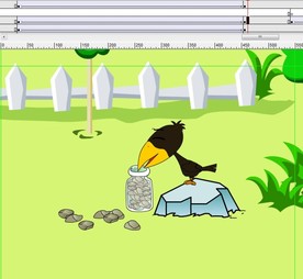 聪明乌鸦喝水1分钟成语动画