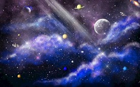 星空月亮唯美背景