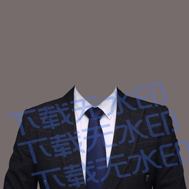 露肩证件照西装模板