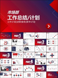 市场部工作总结工作汇报ppt