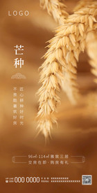 房地产芒种海报广告