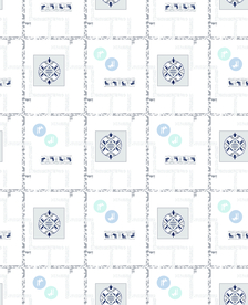 大牌抽象几何格子睡衣