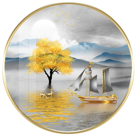 一帆风顺发财树装饰画