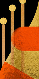 后现代几何玄关背景墙