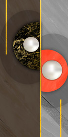 现代几何玄关装饰画