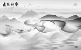 中国风山水画风景画 TIF分层