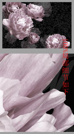 欧式清新时尚手绘线条花朵