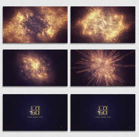 金色粒子爆发LOGO演绎