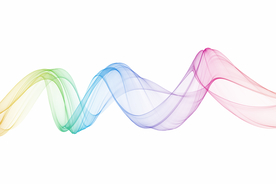 手绘抽象彩色烟雾线条