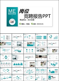 述职报告个人简历岗位竞聘PPT