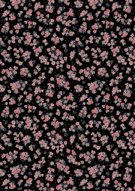 小碎花 黑色