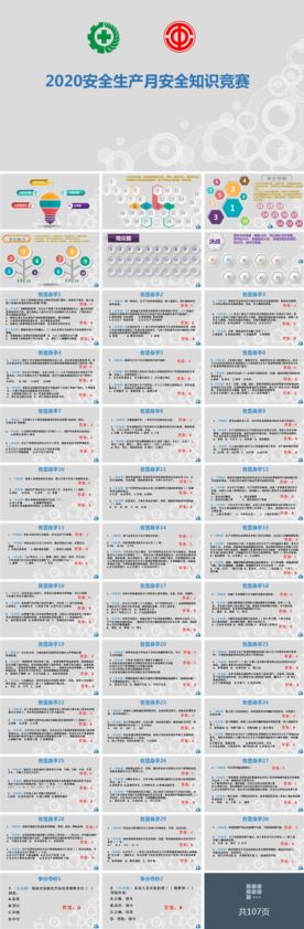安全生产月知识竞赛培训PPT