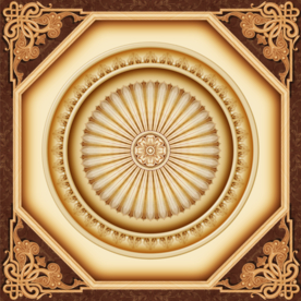 雕花天花吊顶壁装饰画