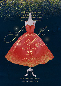 轻奢小香风红色女裙服装店海报