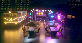 网红餐厅效果图设计OC渲染