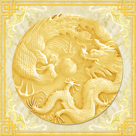 龙凤呈祥吊顶装饰画