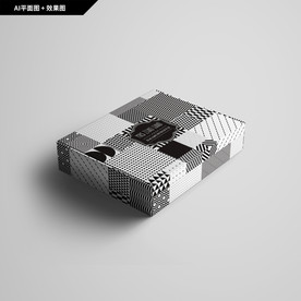 黑白极简礼品包装 围巾包装