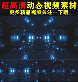 蓝色灯光秀酒吧背景视频素材