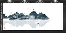现代抽象意境水墨画