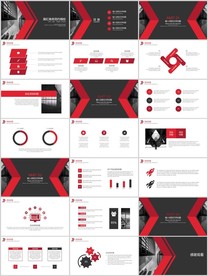 黑红商务模板