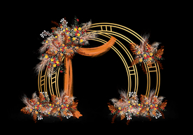 浪漫婚礼创意橘色起点花门