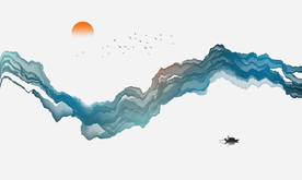 山水 烟雾山水 线条山水