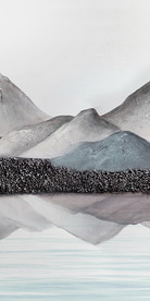 新中式山水玄关装饰画