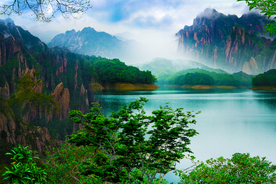 湖光山色 山水画