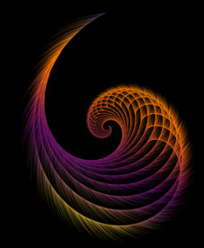 多彩螺旋艺术线条