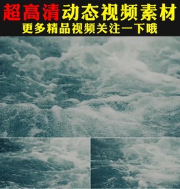 清澈干净纯天然水流水花河水视频
