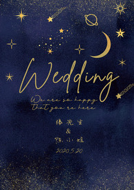 星空婚礼迎宾海报