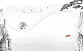 新中式电视背景墙