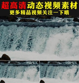 河水流淌水花河流视频素材