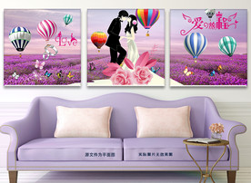 爱的旅程薰衣草花海无框画