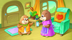 室内场景儿插画