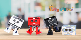 智能机器人场景矢量图